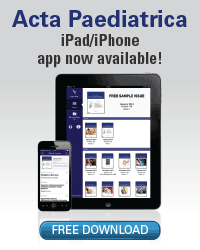 Acta Paediatrica iPad and iPhone App now available