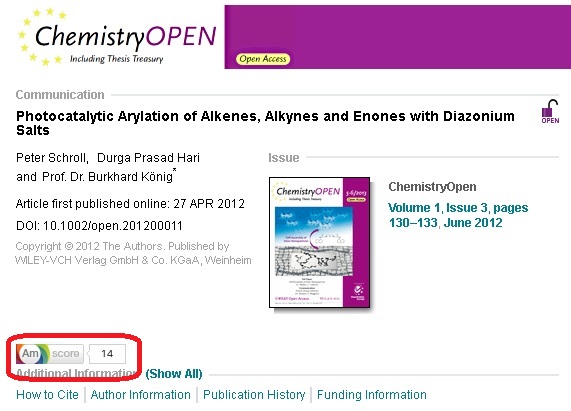 Altmetric ChemistryOpen